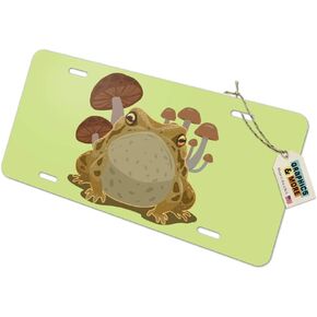 GRAPHICS & MORE Toad Sitting in Front of Mushrooms Novelty Metal Vanity Tag License Plate
