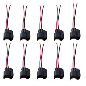 10 Pcs EV6 Fuel Injector Pigtail Connector Plug Wire Replacement for Ford Mustang F250 Replacement for Crown Victoria 1999-2011