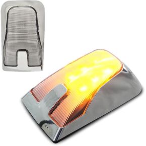 FV 2pcs LED Side Marker Indicator Lamp Light for Volvo VN VNL VNM 2004-2015 Chrome (F01042-2)