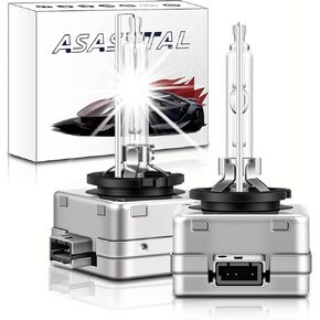 D3S Xenon Bulbs 35W 8000K Headlights Cool White Standard Brightness High/Low Beam Replacement Lamp, 2 Pcs