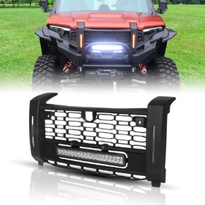 Front Grill for XPEDITION, Front Mesh Grill with LH&RH LED Turn Signal Light Compatible with Polaris XP/XP 5/ADV/ADV 5 2024 Accessories
