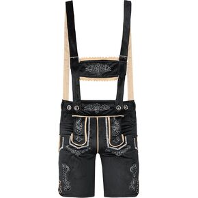 Men Oktoberfest Costume Trousers,Bavarian Lederhosen with Straps Men,Oktoberfest Traditional Manswear Costume