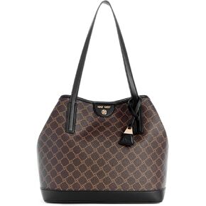 Nine West Teagan 2 in 1 Tote, Brown Black