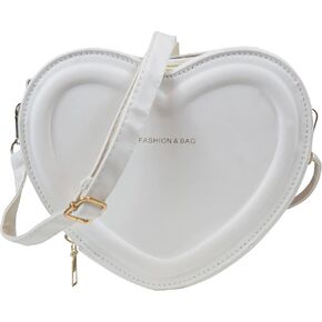 Cute Heart Bag Heart Crossbody Shoulder Bag, PU Leather Shoulder Purses for Women