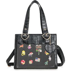 Ita Bag Crossbody Purses and Handbags, Kawaii Top Handle Shoulder Bags Pins Display with Insert