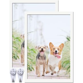 8x12 Picture Frame Set of 2, Black Photo Frames High Transparent Wall Gallery Desktop Horizontal Vertical for Canvas Collage Photo Poster Certificate 8 x 12 inches