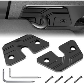 Sun Visor Repair Kit Compatible with Jeep WranglerJK 2018,JL 2018-2024, Gladiator 2020-2023，2 Packs Jeep Visor Repair kit, Aluminum Black Sun Visor Repair Clips, Sun Visor Clip fix Replacement