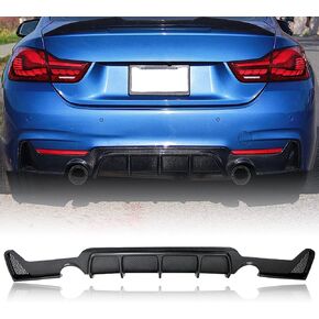 ناشر خلفي متوافق مع BMW 4 Series F32 Coupe F33 Convertible F36 GC Diffuser 2014-2020 (منفذ فردي ثنائي)، غمس مائي من ألياف الكربون