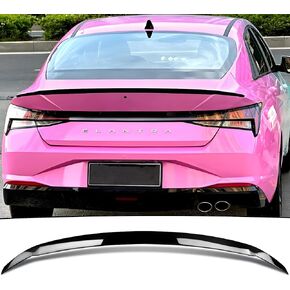 Rear Trunk Spoiler Wing Fit for Hyundai Elantra 2021-2024 SE/SEL/Limited Gloss Black N-Line Style Decklid Lip Exterior Accessories