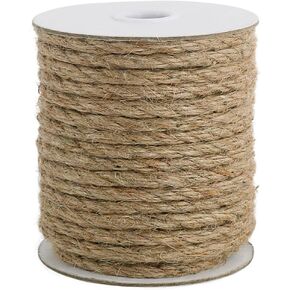 Vivifying 6mm Jute Rope, 132 Feet Strong Natural Jute Twine for Crafts, Cat Scratching Post, Garden Plants, Bundling and Hanging (Brown)
