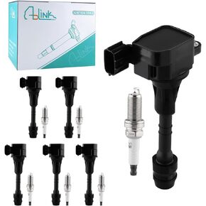 UF401 Ignition Coil Pack 6PCS & 4469 Spark Plugs 3.5L For Nissan 350Z 2003-2006,for Infiniti FX35 2003-2008,G35 2003-2007,M35 2006-2008 C1439 IGC0007 2448AL61C 6734025 IGC153
