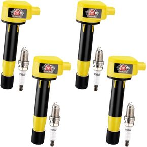 حزم ملف الإشعال UF582 مع شمعات إشعال إيريديوم، متوافقة مع Honda Civic 1.8L L4 2006-2011، بديل لـ C1580، IC662، 5C1637، GN10324 in Kuwait