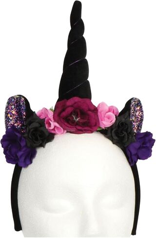 مجموعة أزياء Nikki's Knick Knacks Dark Unicorn - زي مخلوق Mystical Zombie Unicorn - عصابة رأس وقلادة وذيل in Kuwait