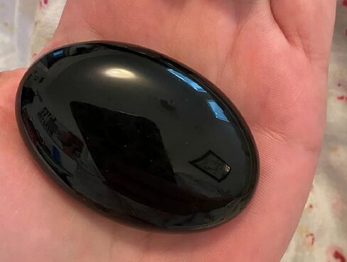 Natural Chakra Reiki Polished Healing Oval Pocket Worry Stone Crystals for Anxiety Stress Relief Therapy (Banded Agate) in Saudi Arabia