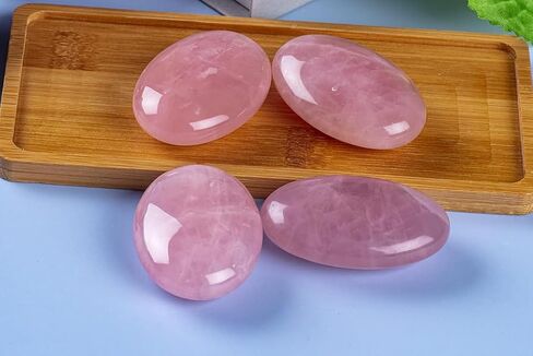 Natural Chakra Reiki Polished Healing Oval Pocket Worry Stone Crystals for Anxiety Stress Relief Therapy (Banded Agate) in Saudi Arabia