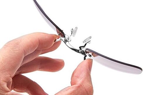 Retro Clip On Nose Rectangular Sunglasses Matrix Morpheus Movie rimless in Saudi Arabia