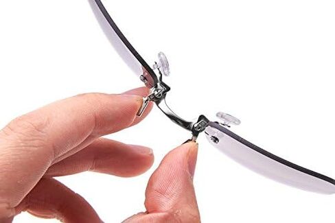 Retro Clip On Nose Rectangular Sunglasses Matrix Morpheus Movie rimless in Saudi Arabia