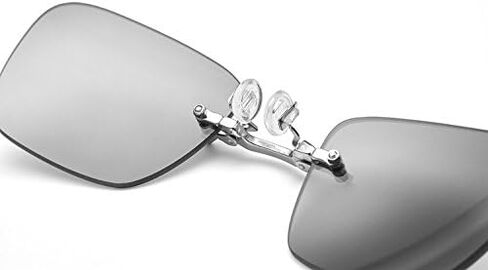 Retro Clip On Nose Rectangular Sunglasses Matrix Morpheus Movie rimless in Saudi Arabia