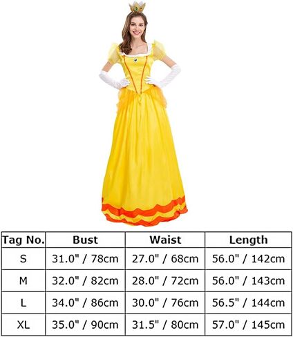 IBTOM CASTLE Women’s Princess Halloween Costume Adult Cosplay Dress Crown Birthday Carnival Party Fancy Dress Up Dance Gown in Saudi Arabia