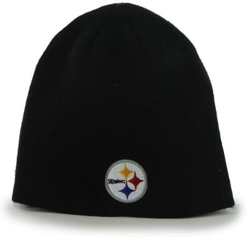Tampa Bay Bucaneers Black Skull Cap - NFL Cuffless Knit Toque Beanie Hat in Saudi Arabia