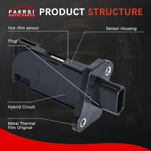 FAERSI Mass Air Flow Sensor Meter MAF استبدال #MAS0467، MAF0123، متوافق مع 2016-2017 Nissan Maxima 3.5L - V6، لـ 2015-2016 Nissan Pathfinder 3.5L - V6، لـ 2015-2018 Nissan Altima 3.5L - V6 in Kuwait