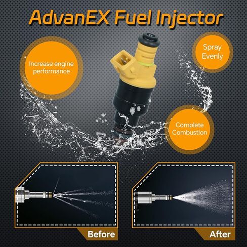 حاقن الوقود ذو 4 فتحات 8 قطع متوافق مع فورد E-150/E-250/E-350/F-150، لينكولن تاون كار/نافيجيتور، 0280150718 0280150956 822-1111 in Kuwait