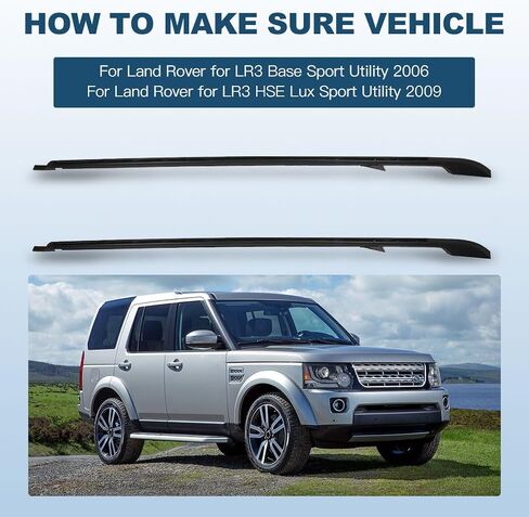 ECCPP Roof Rack Side Rails Compatible with 2005-2009 for Land Rover for LR3,2010-2016 for Land Rover for LR4 Black Rooftop Cargobar Carrier,Max Load 150LBS in Saudi Arabia
