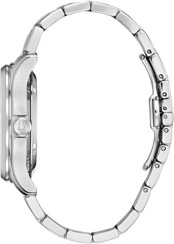 ساعة بولوفا الكلاسيكية ويلتون 3 عقارب 21 جوهرة أوتوماتيكية للرجال، احتياطي طاقة 60 ساعة، أيدي مضيئة، فتحة مفتوحة، علامات أرقام رومانية مقببة كريستال الياقوت، 43 ملم in Kuwait