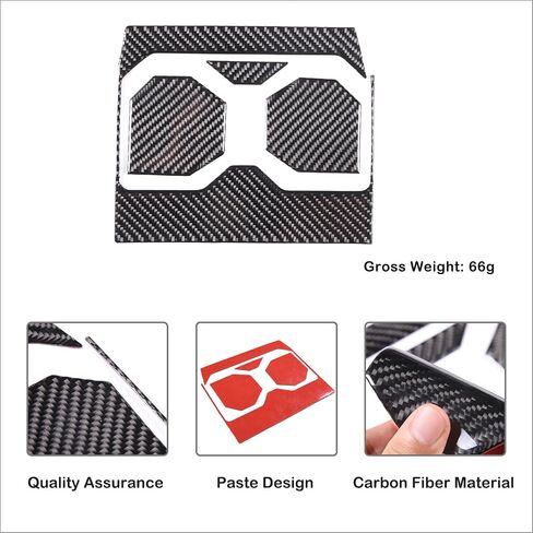 Car Front Seat Central Armrest Cup Holder Cup Panel Trim Sticker Compatible with Toyota Tundra/Sequoia 2022-2024 Real Carbon Fiber Center Console Cup Holder Decorative Frame Protect Cover Accessories in Saudi Arabia