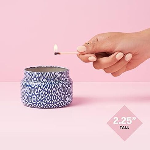 Capri Blue Volcano Printed Travel Tin Jar Candle - Luxury Candle with a Long Lasting Soy Wax Blend - Scented with Tropical & Fruity Fragrance (Lavender Color, 8.5 oz) in Kuwait
