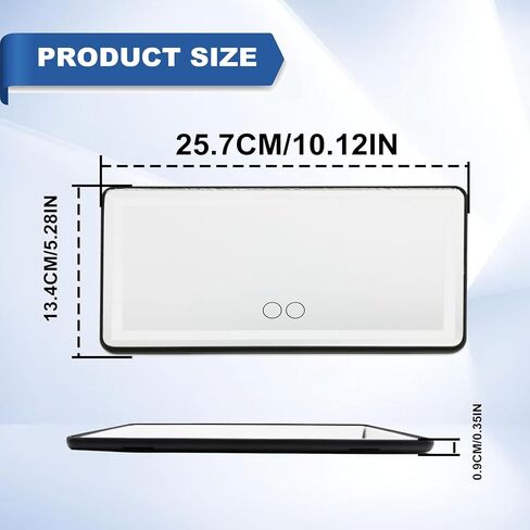 مرآة زينة للسيارة من الشمس، مرآة مكياج مع 3 أوضاع إضاءة و60 مصباح LED، مرآة سيارة بإضاءة LED قابلة لإعادة الشحن مع شاشة تعمل باللمس قابلة للتعتيم، مرآة مكياج داخلية للسيارة، مرآة مكياج عالمية لشاحنة السيارة وسيارات الدفع الرباعي in Kuwait