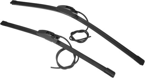 X AUTOHAUX 1 Pair 24" 19" Coating Silicone Front Windshield Wiper Blade Replacement Pair Set for Jaguar S-Type 2001-2008 with Washer Nozzle Connect in Saudi Arabia