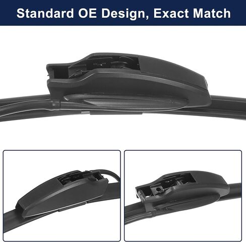 X AUTOHAUX 1 Pair 24" 19" Coating Silicone Front Windshield Wiper Blade Replacement Pair Set for Jaguar S-Type 2001-2008 with Washer Nozzle Connect in Saudi Arabia