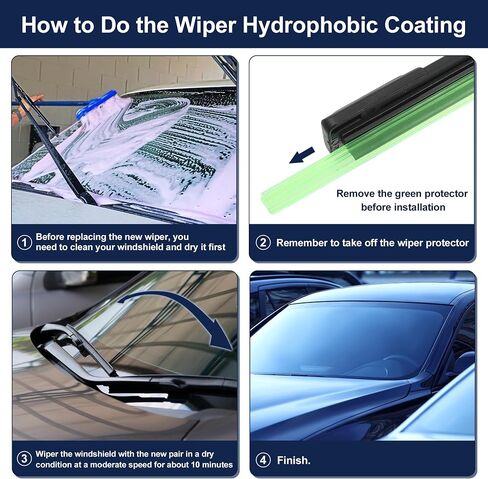 X AUTOHAUX 1 Pair 24" 19" Coating Silicone Front Windshield Wiper Blade Replacement Pair Set for Jaguar S-Type 2001-2008 with Washer Nozzle Connect in Saudi Arabia