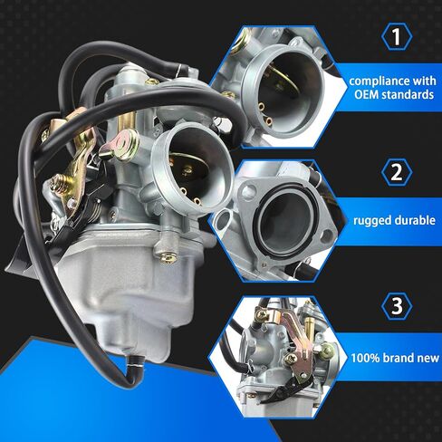 مكربن ​​متوافق مع 1997-2000 2002-2007 Honda TRX 250 Recon 250 TRX250TE TRX250TM ATV مع خزان الوقود وصمام بيتكوك وفلتر الهواء وفلتر الزيت وقابس الإشعال in Kuwait