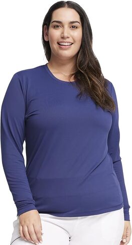 Infinity Women Long Sleeve Underscrub Knit Tee with Round Neckline and Center Back Length: 25 1/2"- CK782 in Kuwait