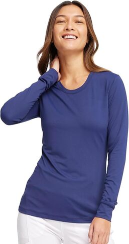 Infinity Women Long Sleeve Underscrub Knit Tee with Round Neckline and Center Back Length: 25 1/2"- CK782 in Kuwait