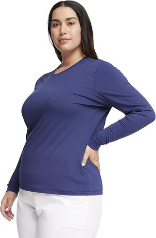Infinity Women Long Sleeve Underscrub Knit Tee with Round Neckline and Center Back Length: 25 1/2"- CK782 in Kuwait