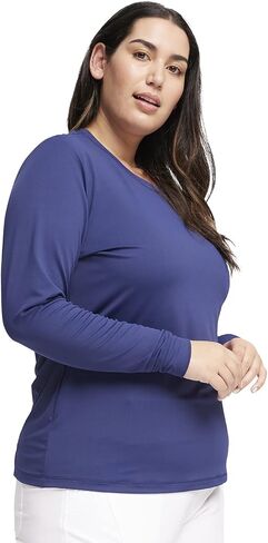 Infinity Women Long Sleeve Underscrub Knit Tee with Round Neckline and Center Back Length: 25 1/2"- CK782 in Kuwait