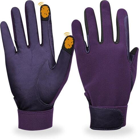 ChinFun Women's 100% Leather Insulated Horse Riding Gloves Breathable Equestrian Gloves Outdoor Horseback Gloves in Kuwait