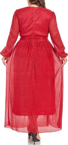 Carrdc Plus Size Maxi Dresses for Curvy Women Long Sleeve Cocktail Dress in Saudi Arabia