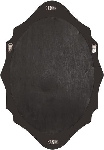 Howard Elliott Trafalgar Virginia Silver Leaf Oval Wall Mounted Mirror with Cameo-Esque Wood Frame, Decorative Wall Mirrors for Home and Office, 19 x 27 Inch in Saudi Arabia