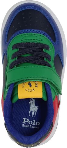 حذاء رياضي POLO RALPH LAUREN Kids MASTERSCOURT PS للأطفال الصغار باللون الأزرق الداكن/متعدد M090، مقاس 9 US للجنسين in Saudi Arabia