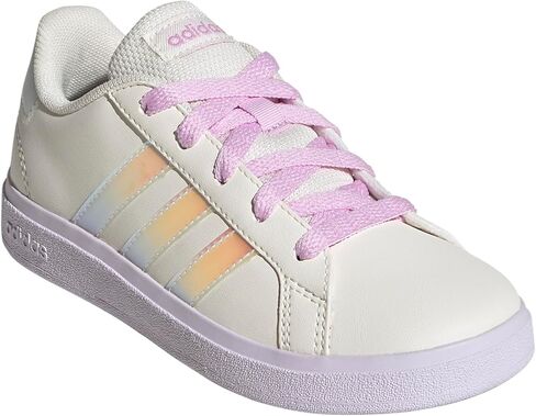 حذاء رياضي adidas Grand Court 2.0، أبيض/وردي بليس/وردي شفاف، 1 US للأطفال الصغار in Saudi Arabia