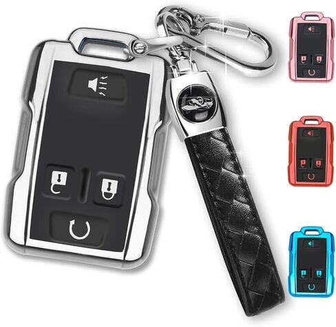 for Chevy Key Fob Cover with Keychain,Car Key Case Shell Protector for Chevrolet Chevy Silverado Colorado GMC Sierra Canyon Yukon Tahoe Suburban in Kuwait