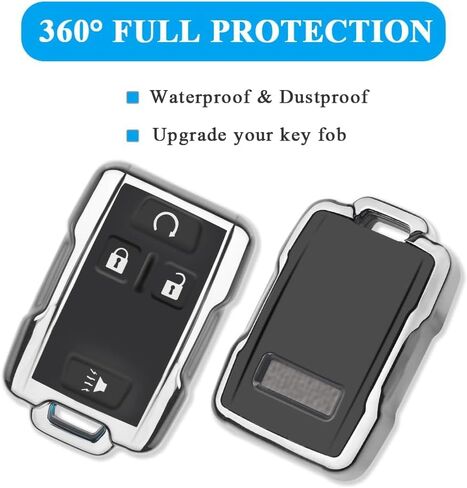 for Chevy Key Fob Cover with Keychain,Car Key Case Shell Protector for Chevrolet Chevy Silverado Colorado GMC Sierra Canyon Yukon Tahoe Suburban in Kuwait