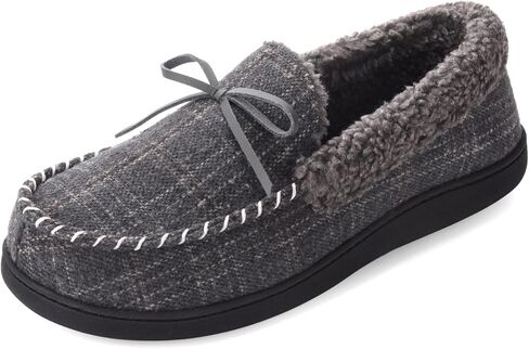 VONMAY Men's Cozy Moccasin Slippers Memory Foam House Shoes Indoor Otdoor Slippers with Rubber Sole in Saudi Arabia