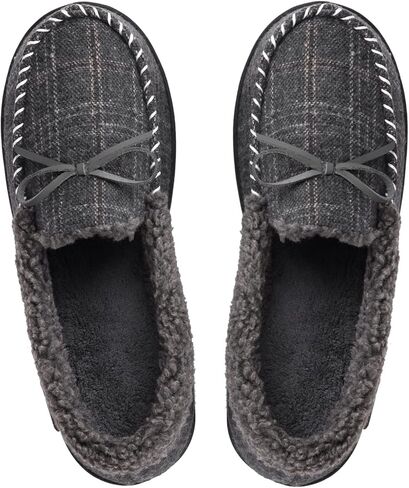 VONMAY Men's Cozy Moccasin Slippers Memory Foam House Shoes Indoor Otdoor Slippers with Rubber Sole in Saudi Arabia