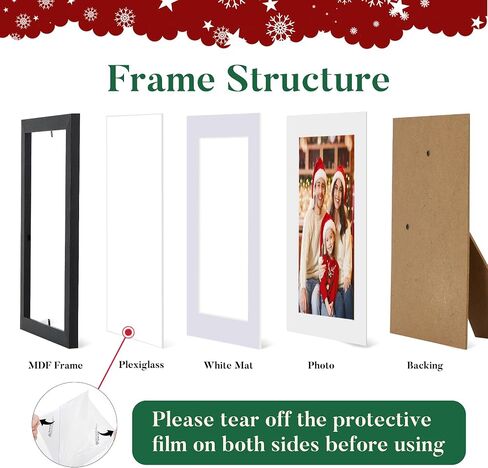 cozymood 4x6 Picture Frame Set of 2, Black Picture Frames 4x6 Photo Frame with Hd Plexiglass, Small Picture Frames 4 by 6 Picture Frame Matted to 3.5x5 Picture Frame, Desk Picture Frames for Office in Saudi Arabia