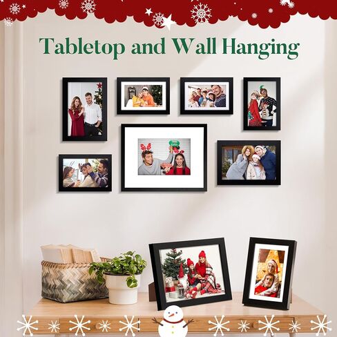 cozymood 4x6 Picture Frame Set of 2, Black Picture Frames 4x6 Photo Frame with Hd Plexiglass, Small Picture Frames 4 by 6 Picture Frame Matted to 3.5x5 Picture Frame, Desk Picture Frames for Office in Saudi Arabia